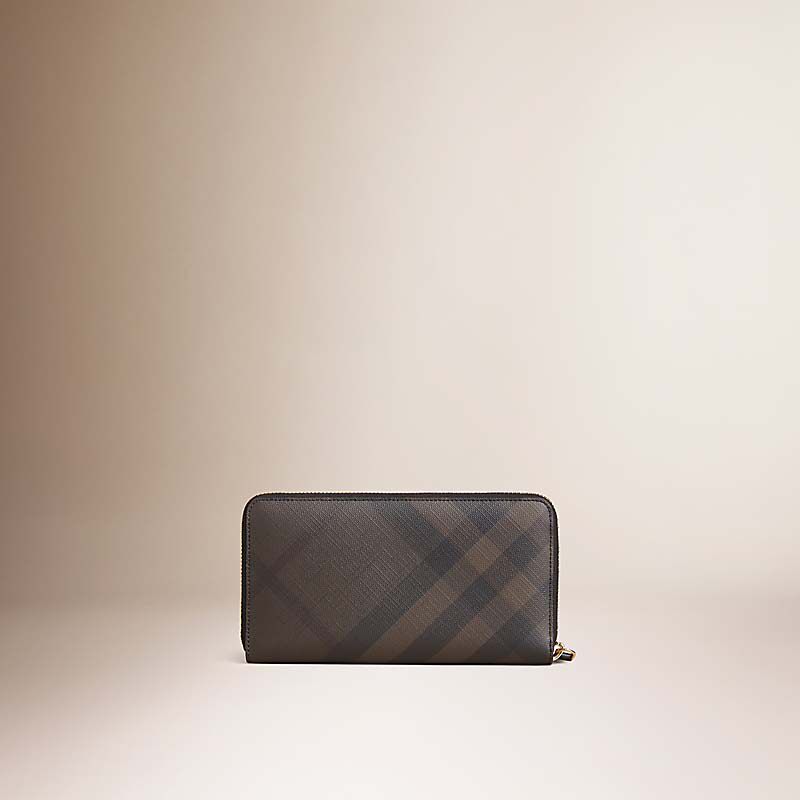 BURBERRY/博柏利烟熏格纹全拉链钱夹 39961881