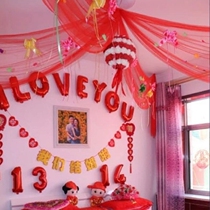 Wedding drapery wedding room yarn mantle arrangement of decorative items