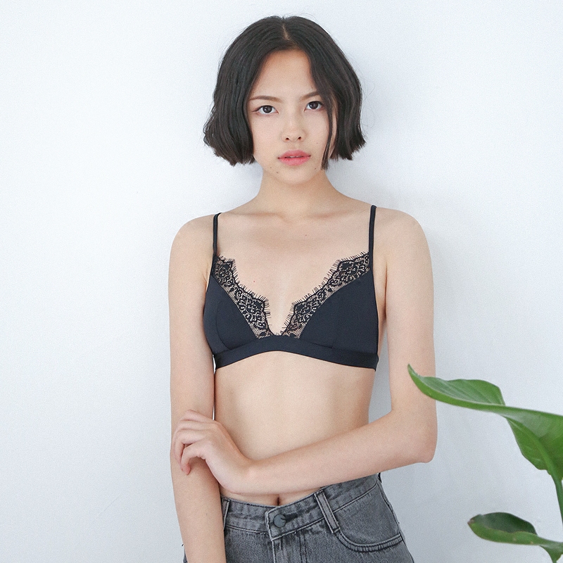 Đóng Diary Sexy Eyelash ren Slim Không thép Vòng Không Sponge Bra Underwear Womens Summer Thin Bralette.