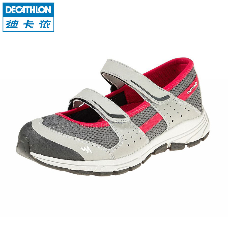 迪卡侬户外女 夏秋季溯溪鞋 登山徒步鞋透气 速干网布凉鞋QUECHUA