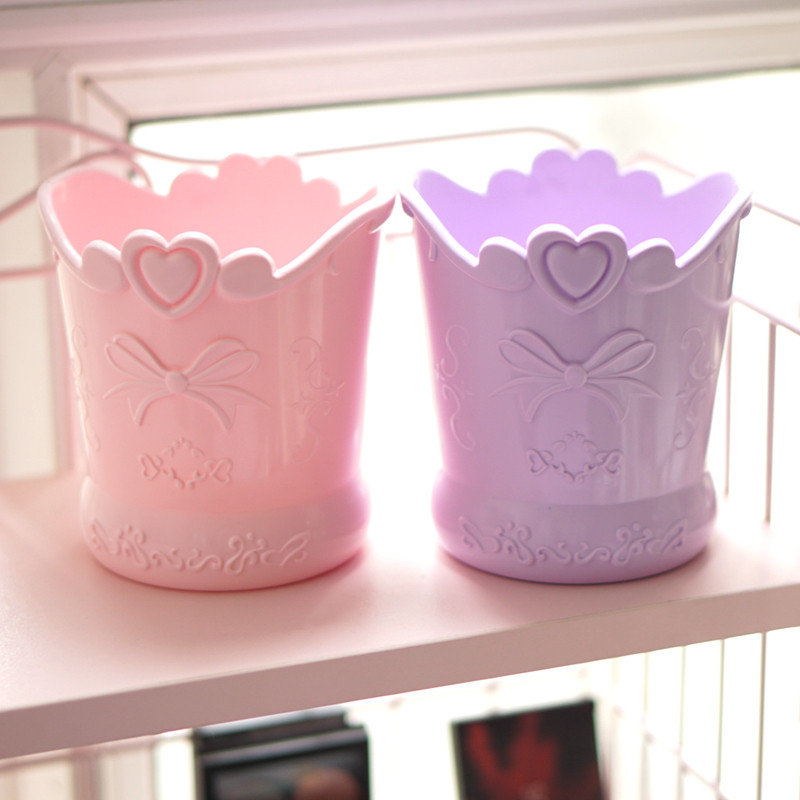 Aileinmi ailinmi love bow embossed brush tube makeup brush storage large capacity without makeup brush