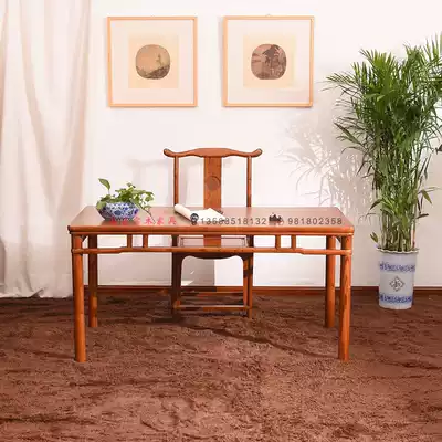 Chinese solid wood long dining table and chair combination calligraphy and painting table calligraphy training table students write calligraphy painting case