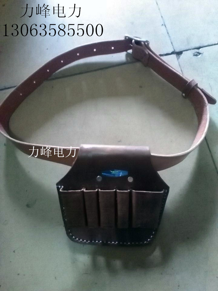 Electrician authentic cowhide tool bag five sets of electrician cowhide five plug bag tool bag multi-function fanny pack clamp sleeve
