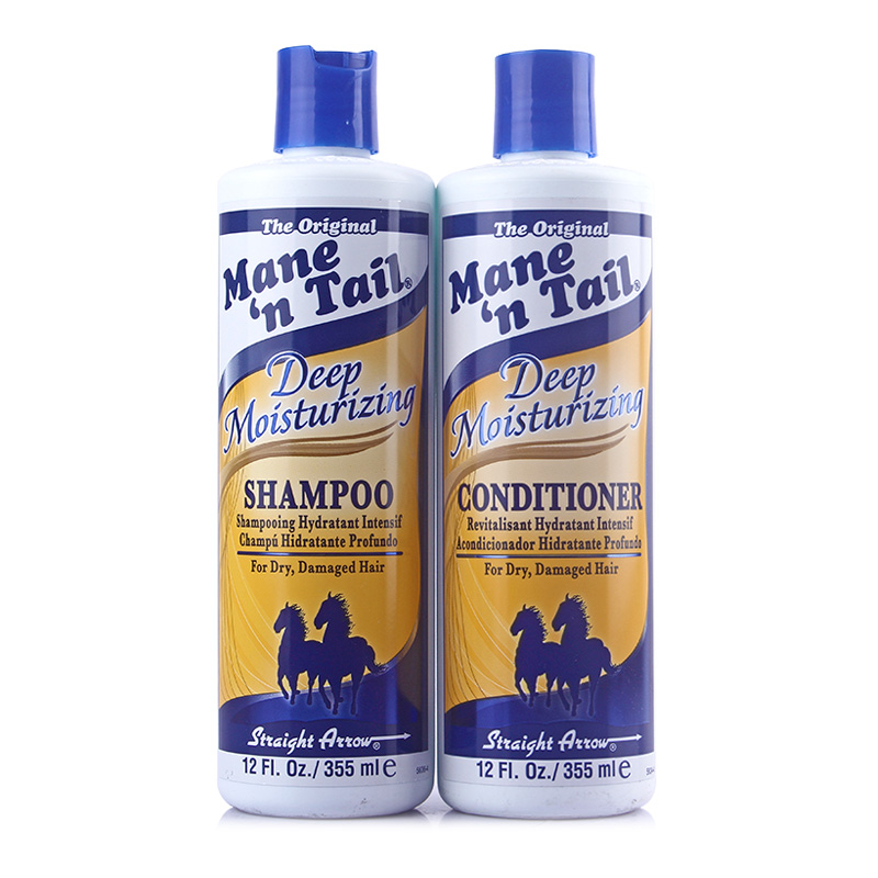 美国Mane'n Tail箭牌马用深层保湿洗发护发套装355ml 生发育发