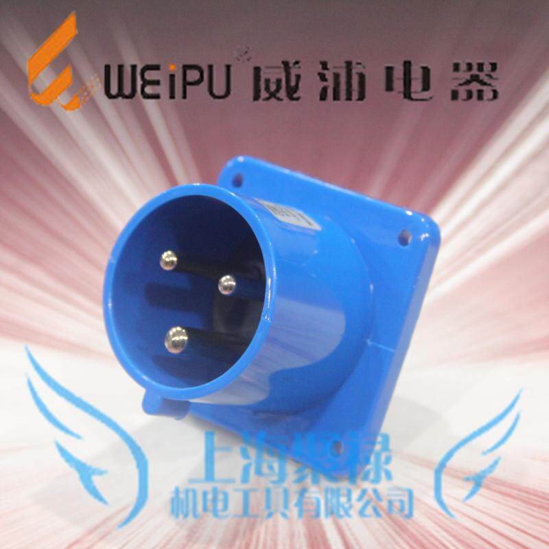 Hot Sell Weipu Electrical Industry Concealed Straight Socket TYP581 32A3 32A3 IP447 splash-proof flange connector