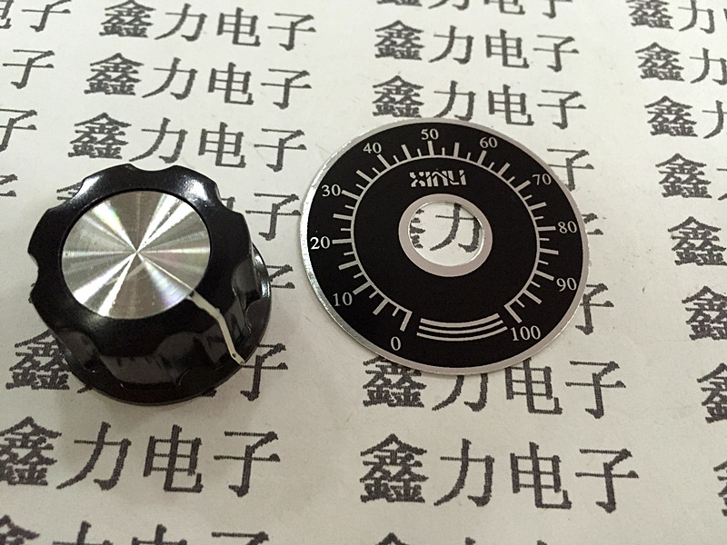 Potentiometer knob A03 Bakelite knob Potentiometer cap scale sheet Digital scale sheet Dial