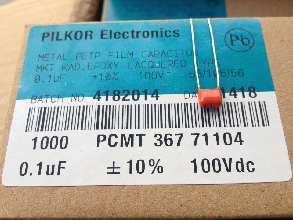 Philips CBB film capacitor 63V 100V 104K J 0 104 1uF 1 box 1000 only