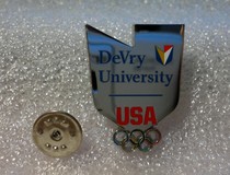 London 2012 Olympic Games Badge US Olympic Committee NOC Sponsor Badge DeVry University Badge
