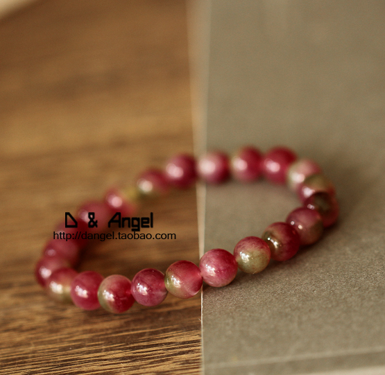 Aa Grade Natural Watermelon Tourmaline Bracelet 8mm New Model for Women, Compact Women's Tourmaline New Product
