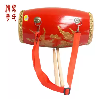 Ma's legend caliber about 14cm Leilong cowhide waist drum Golden dragon waist drum Ansai waist drum painted drum factory direct sales
