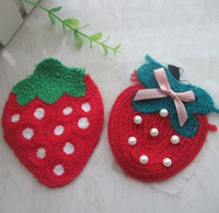 Khăn bông thêu hoa quả Dâu thêu vải thêu ren DIY handmade quần áo phụ kiện vải bán buôn vải cotton co giãn 4 chiều