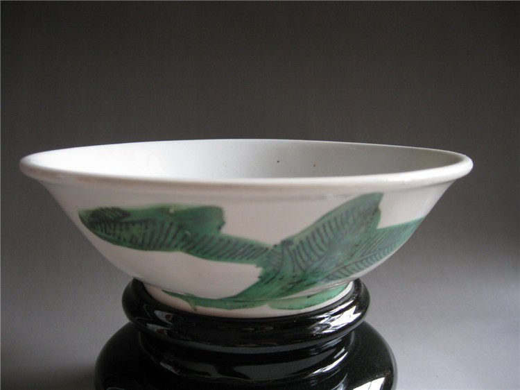 Republic of China porcelain kwai mouth painted rooster flower pattern porcelain bowl big soup bowl ceramic bowl white porcelain bowl old porcelain bowl rice bowl