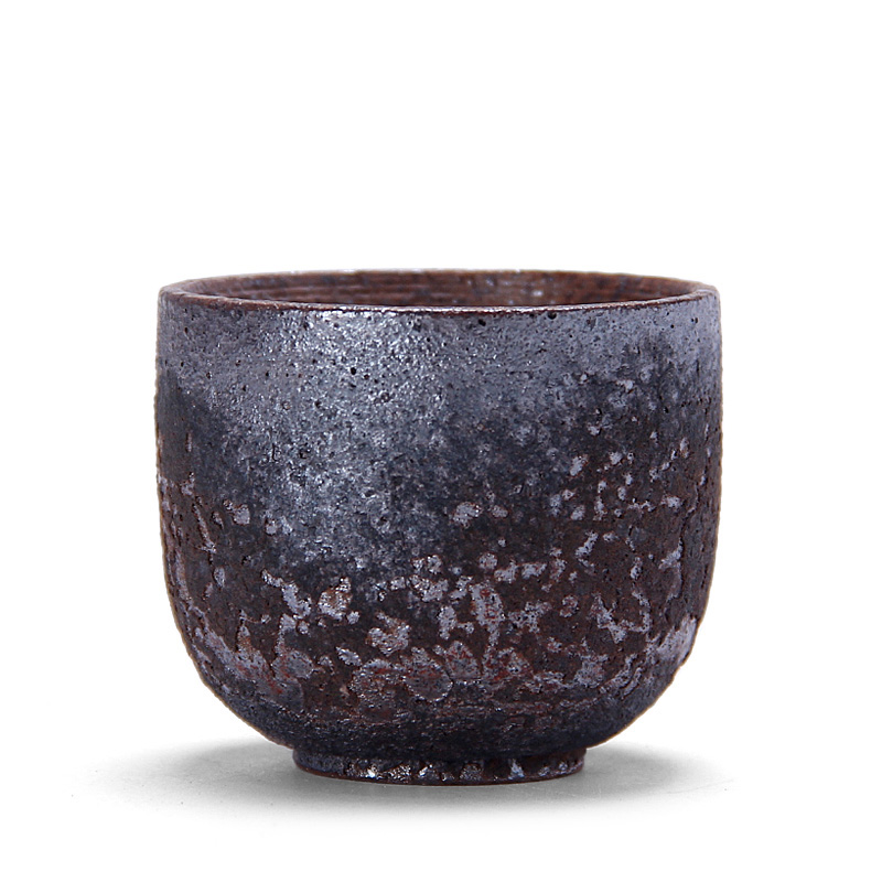 Mingyuan FengTang up the features antique rust by hand tea sample tea cup master cup imitation wood coarse pottery tea cup