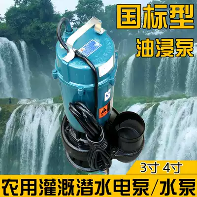 2KW water pump Pumping water pump Agricultural submersible pump Household 2 5 kw 3 inch 4 inch mouth water pump Pond oil immersed pump