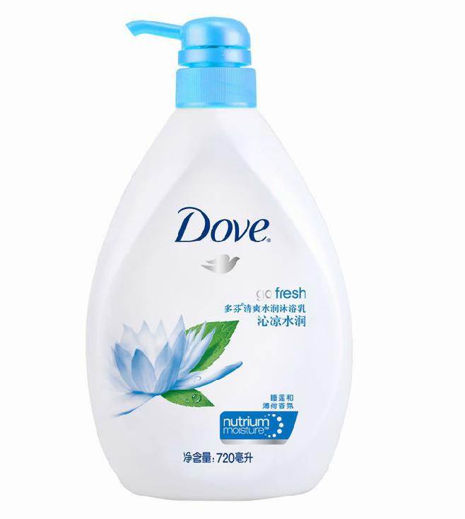 Dove多芬沁凉水润沐浴乳720ml 睡莲和薄荷香氛沐浴露 包邮特价