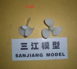 36mm copper core plastic three-blade propeller sailing model marine paddle three river model remote control ship model propeller