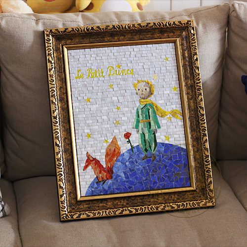 The Young Prince of Yuessen) Exclusive Creative Artisanal Mosaic Hanging Painting Craft Painting Furnishing Gift Companion Gift