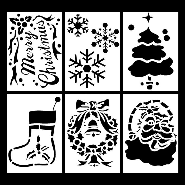 Christmas Spray Snowflake Templates Christmas Decorations A Set Of 6 Fit Christmas Spray Snow Use The Christmas Flying Snow