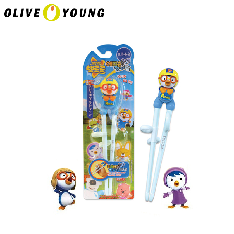 【oliveyoung】啵乐乐 宝宝餐具学习训练筷（黄帽企鹅）韩国正品