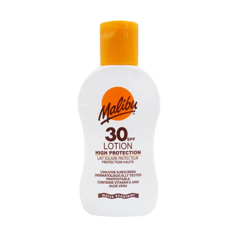Malibu/玛丽布夏季防水防晒乳 防晒霜温和清爽SPF30 100ml 保税