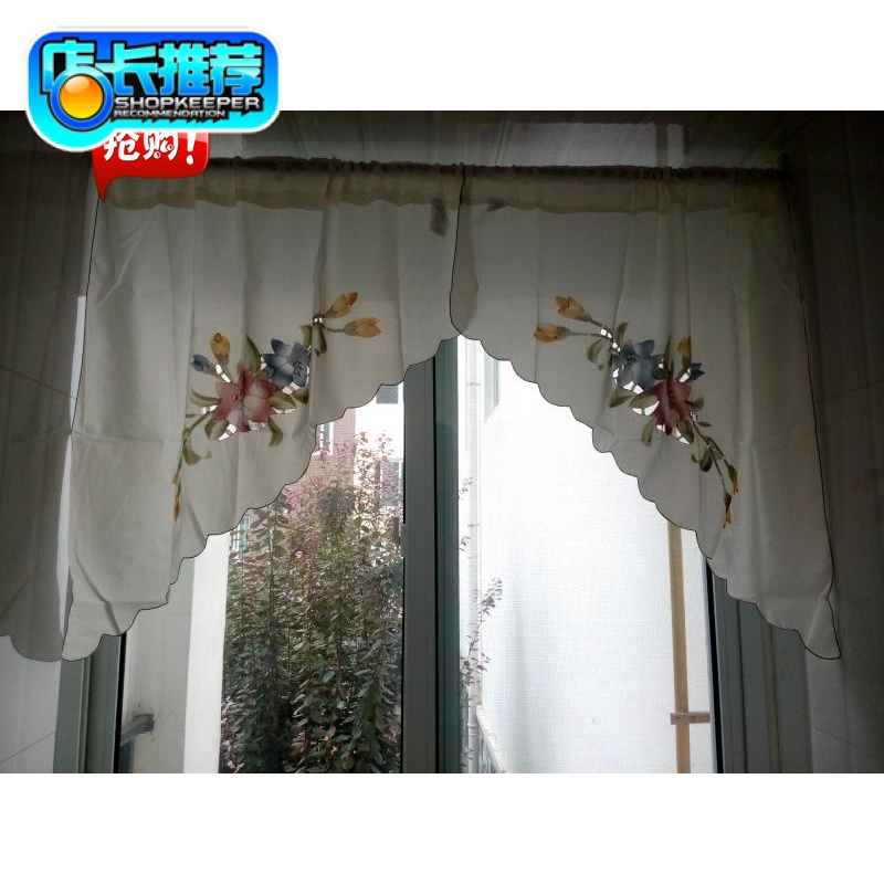 Foreign trade original single half curtain triangle curtain two pieces