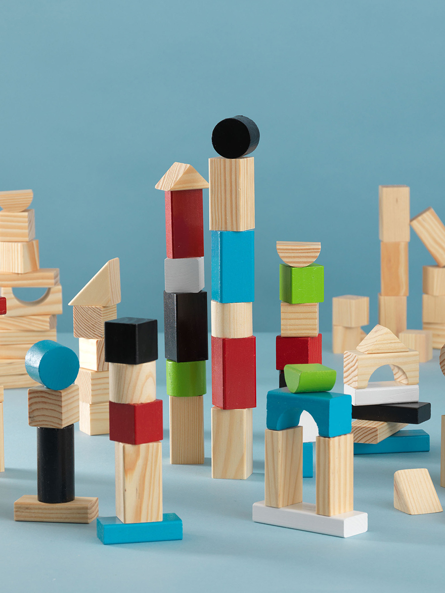 KidKraft 1岁+100粒木质积木套装