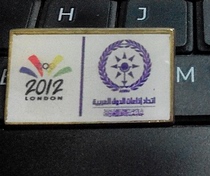 London 2012 Olympic Games badge Olympic media badge Arab Broadcasting Union badge B