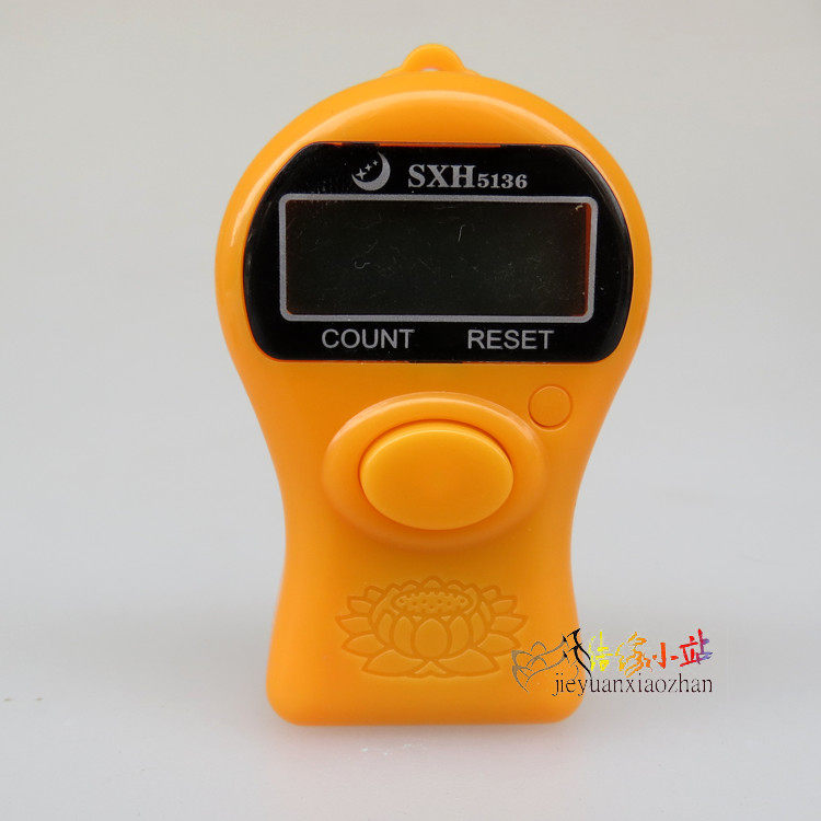 Tie the special price Buddhist lotus new model chanting Buddha counter large screen electronic neck chanting Buddha counter to send battery