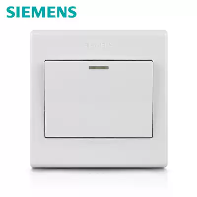 Siemens switch switch panel Siemens switch socket Pinyi series Elegant white single open single control switch fluorescent