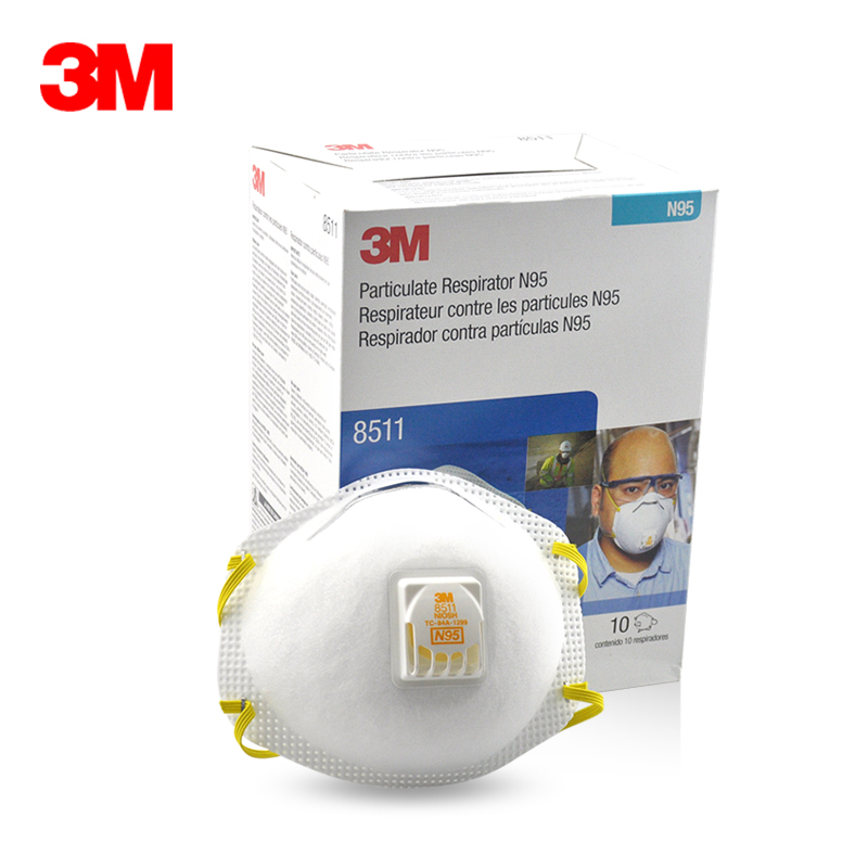 整盒 3M 8511呼吸阀防尘颗粒物雾霾防护口罩pm2.5