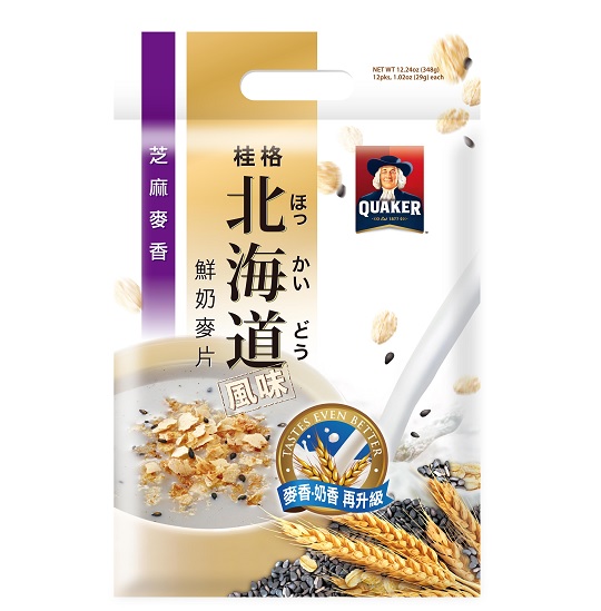 桂格 北海道芝麻麦香麦片(29gx12包)QUAKER台湾官网直邮进口