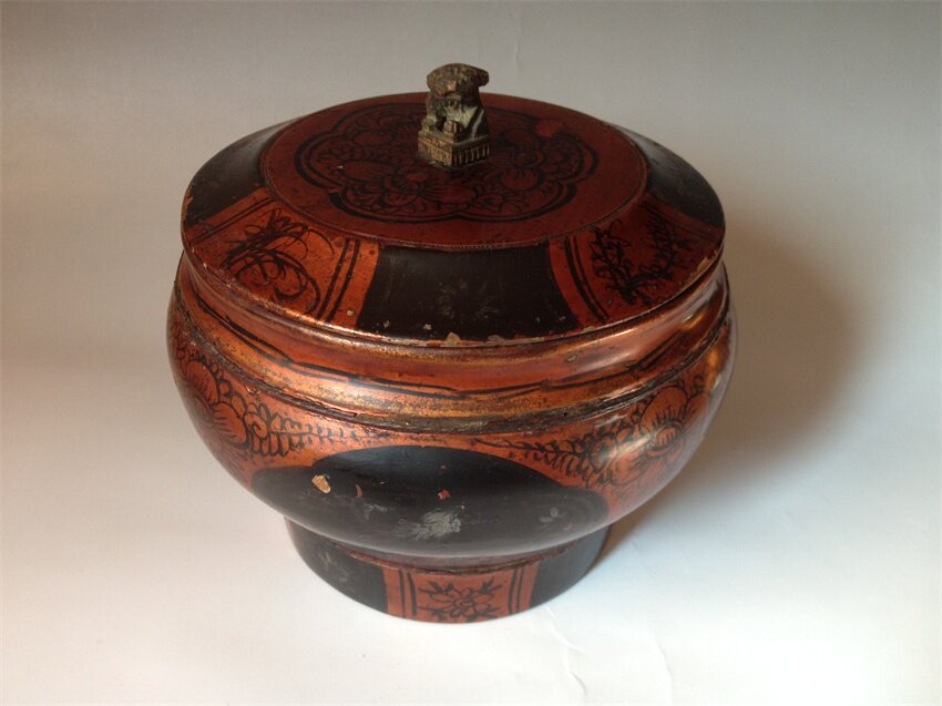 Qingdesu Workers Wood Tire Lacquerware Open Windows Flower Lion Buttons General Goko Barrel Open Door Fidelity Palate