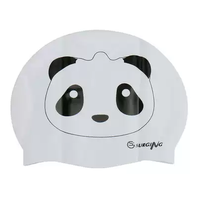Surging Panda man swimming cap comfortable swimming cap environmentally friendly cartoon swimming cap silicone waterproof Universal