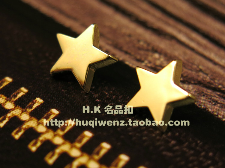 New Hong Kong, Macao and Taiwan regions pocket five-pointed star shirt sweater shirt child metal button luxury button 9mm