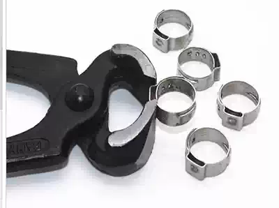 Stainless steel 304 single-ear stepless clamp Eutic air pipe pipe oil pipe hoop auto parts pipe clamp pipe hoop