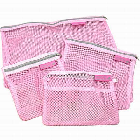 台湾官网直邮进口【旅行专用】多功能４件组收纳袋/粉