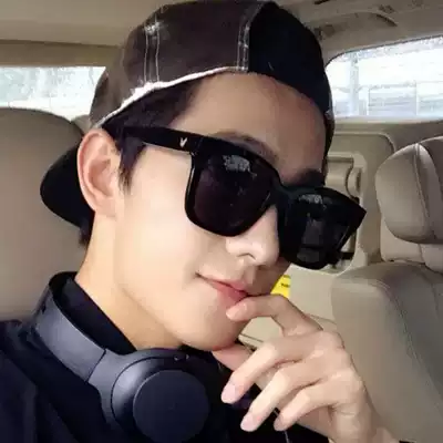 Sunglasses male tide trendy Li Yifeng time theater Net red with glasses square Big Frame female Square retro tide people