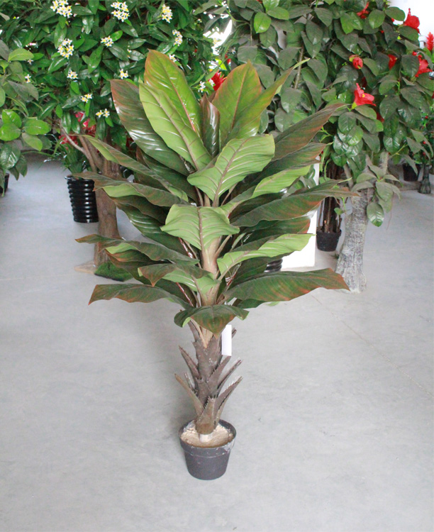 Simulated green planted tropical beauty banana leaf fake leg banana leaf fake tree landing potview home decoration direct sales