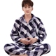 Mùa thu và mùa đông nam đồ ngủ flannel mùa đông dài tay dày san hô phù hợp với lỏng lẻo kích thước lớn dịch vụ nhà nam đồ ngủ nữ pijama cotton Bộ Pajama