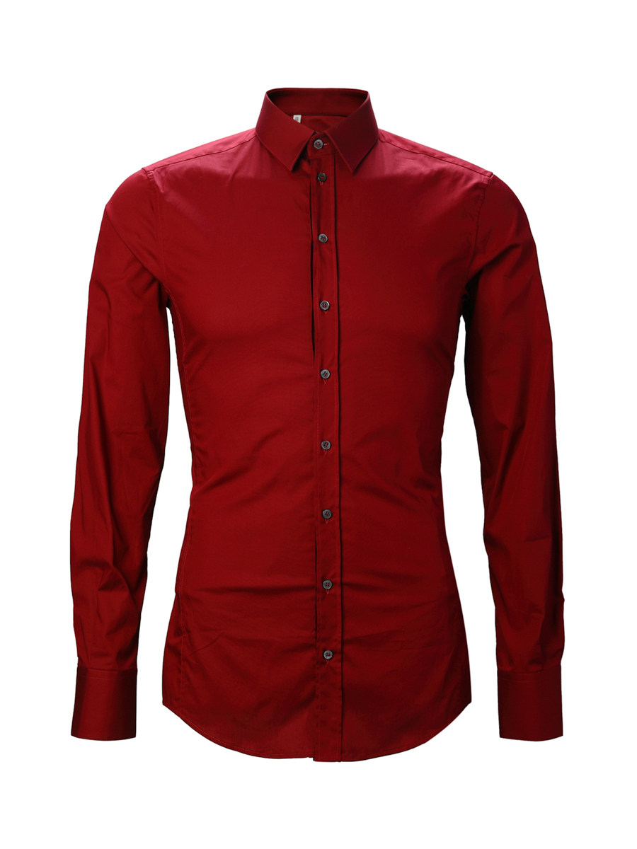 Dolce&Gabbana 红色修身长袖衬衫