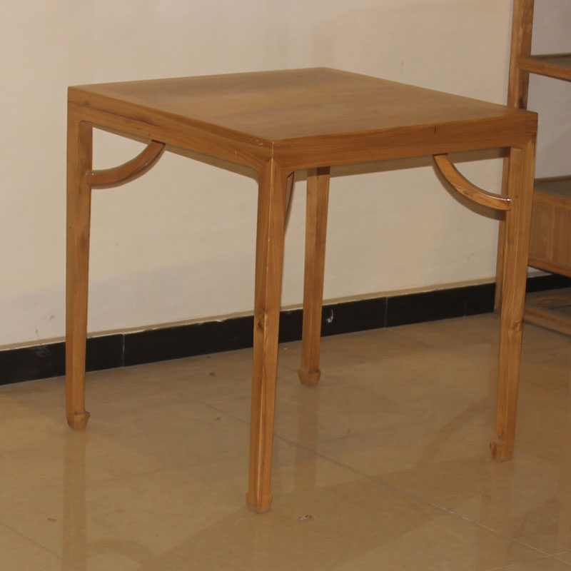 Old elm furniture simple and simple small square table dining table small apartment solid wood square a few square table chess table