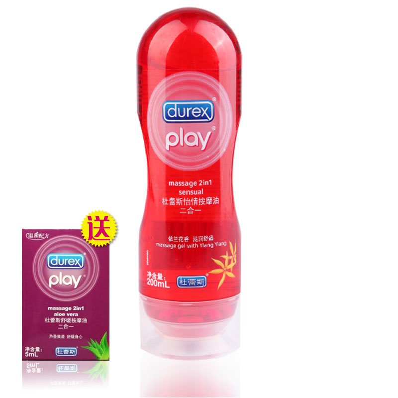杜蕾斯怡情按摩油二合一 200ml 依兰花香润滑剂 房事情趣 润滑液