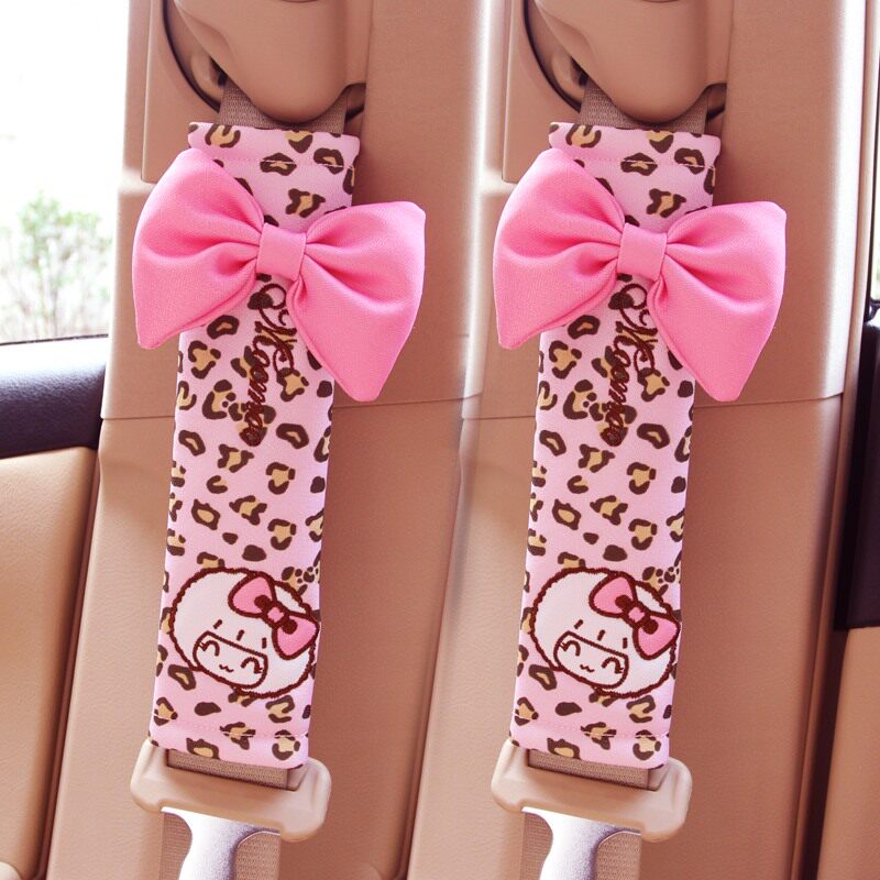 汽车装饰内饰卡通女士汽车用品安全带护肩套对装四季加长护肩套装