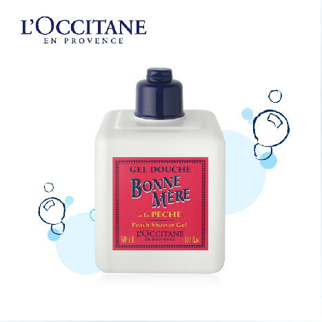 L'occitane/欧舒丹欢乐家庭桃子沐浴啫喱300ml