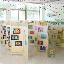 Fence bedroom straw woven rattan pet partition folding screen decoration hanging board childrens kindergarten small screen can be fixed size