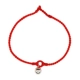 Lợn năm của năm dệt tay dây đỏ vòng chân nam và nữ chuông bạc sterling nét chân đào dây thừng cặp vợ chồng tốt lắc chân nữ handmade Vòng chân