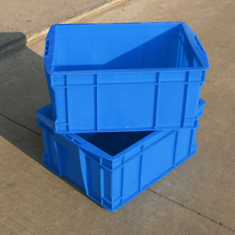 Small blue plastic turnover box rectangular logistics basket tool storage finishing box cargo box 392*305*190