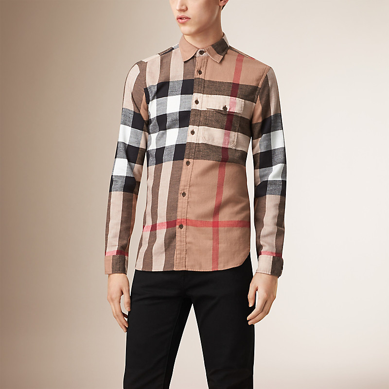 BURBERRY/博柏利特大格纹棉质衬衫 39835801