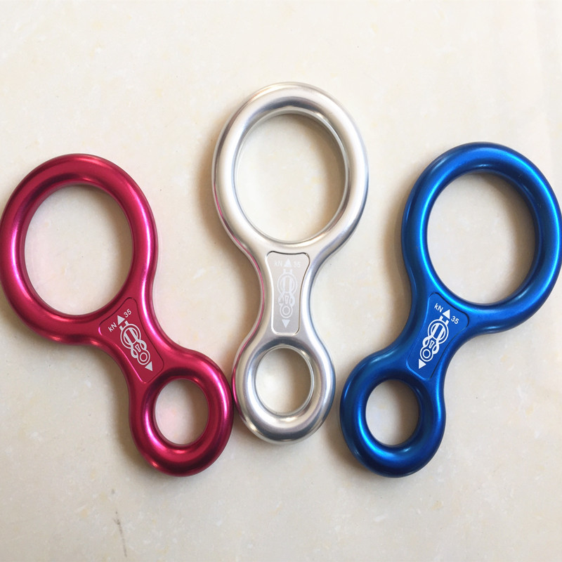 Rope descent outdoor rock climbing equipment 8-character ring descent slow down device 8-character ring speed drop device 35 mountaineering and ice climbing