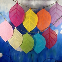  New kindergarten wall decoration Classroom corridor leaf creative pendant Handmade ceiling pendant